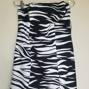 Michael Kors black and white zebra print Dress